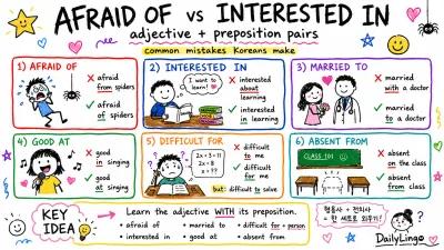 afraid of? afraid from? 형용사 + 전치사 짝 정리