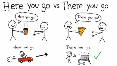 'Here you go' vs 'There you go' — 물건 건넬 때 뭐라 하지?