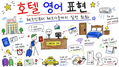 호텔 영어 표현 — 체크인부터 체크아웃까지 실전 회화