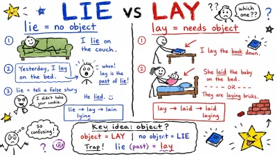 lie와 lay 차이 — 원어민도 헷갈리는 동사 완전 정리